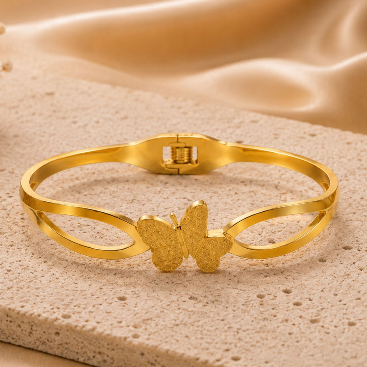 Golden Butterfly Elegance Bangle for Women | Sultan Jewelers