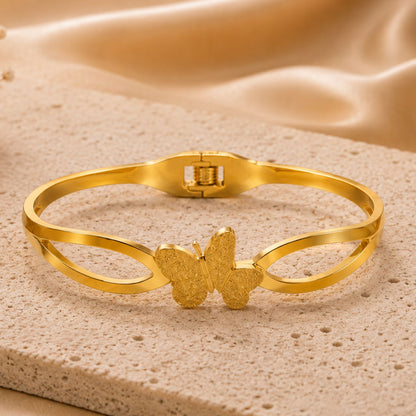 Golden Butterfly Elegance Bangle for Women | Sultan Jewelers